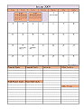 Monthly Calendar with Goals