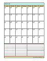 Free Blank Monthly Calendar Template with Goals