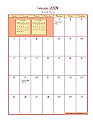 2 Page Calendar 09 - Full Page Month