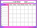 Girls Pink Chore Chart