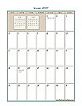 Free Yearly Calendar with Holidays - Gray