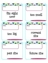 Click here to Download the Kid's Clothing Storage Sticker Template - You may type in a name or leave blank.